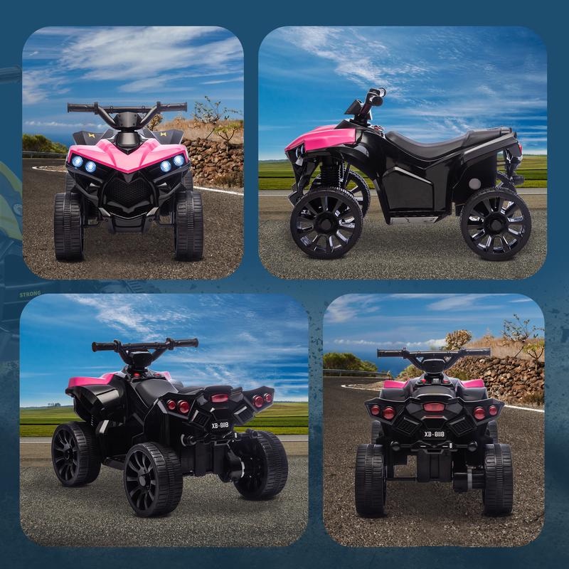 El quad visto de frente, de lado, por detrás y en perspectiva