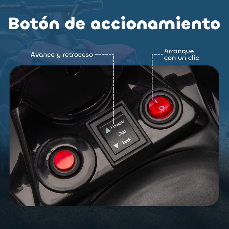 Botón de accionamiento: avance, retroceso y arranque con un clic